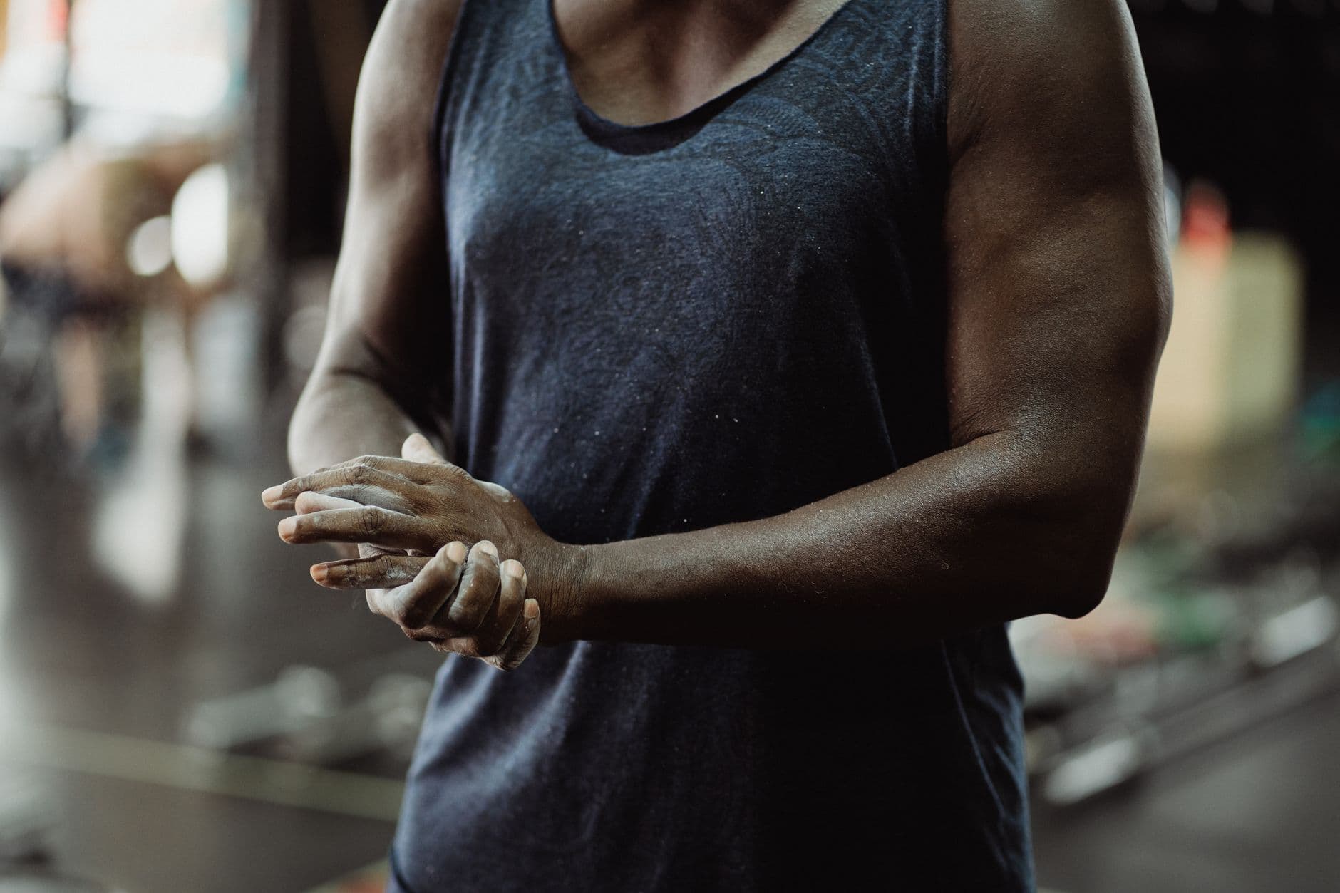Beginner working through a strength session